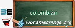 WordMeaning blackboard for colombian